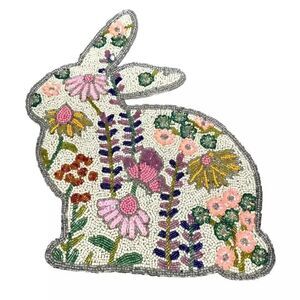 Rachel Zoe Beaded Easter bunny Charger NEW